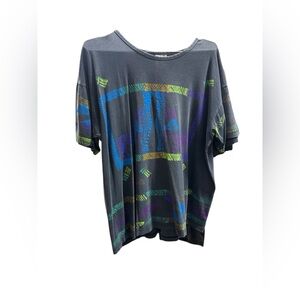 Vintage EZL Graphic  Shirt with colorful zebras